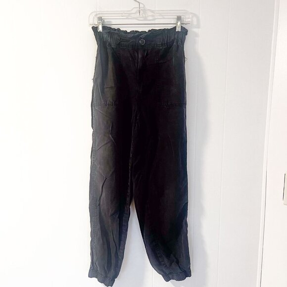 American Eagle Outfitters black high rise paper bag pant black small - Picture 2 of 10
